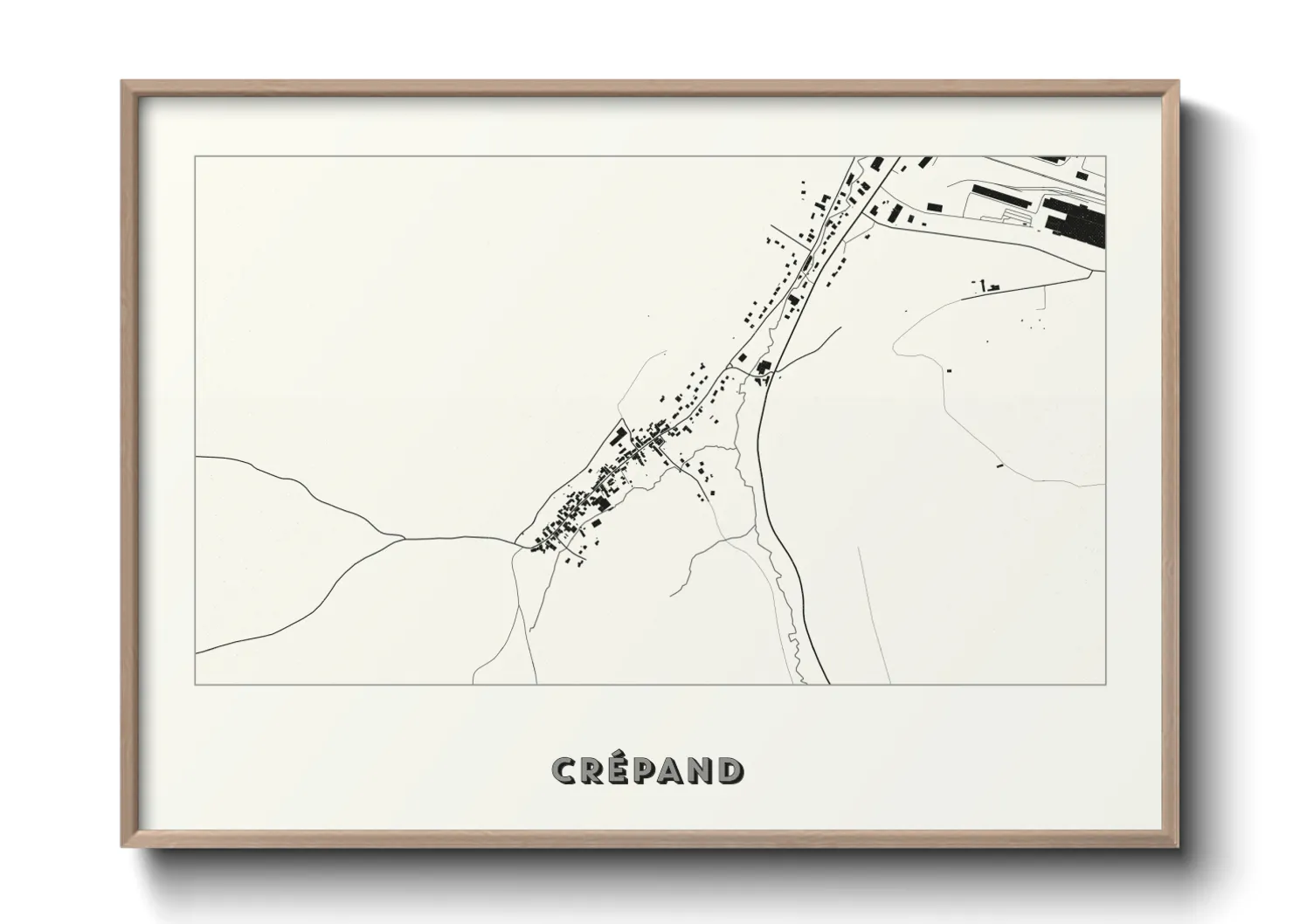 Une affiche de carte sur Crépand