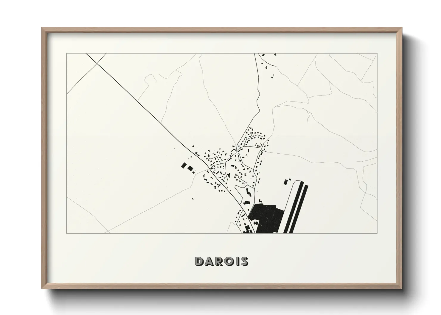 Une affiche de carte sur Darois