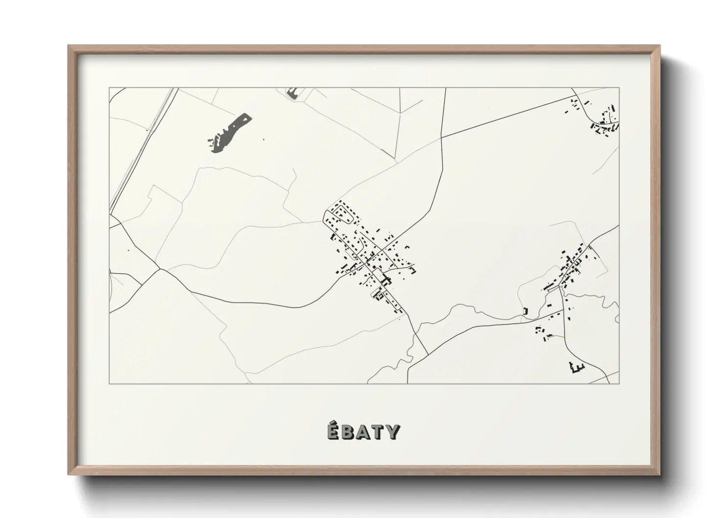 Une affiche de carte sur Ébaty