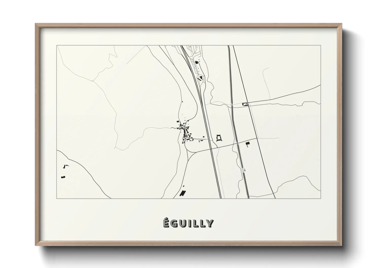 Une affiche de carte sur Éguilly
