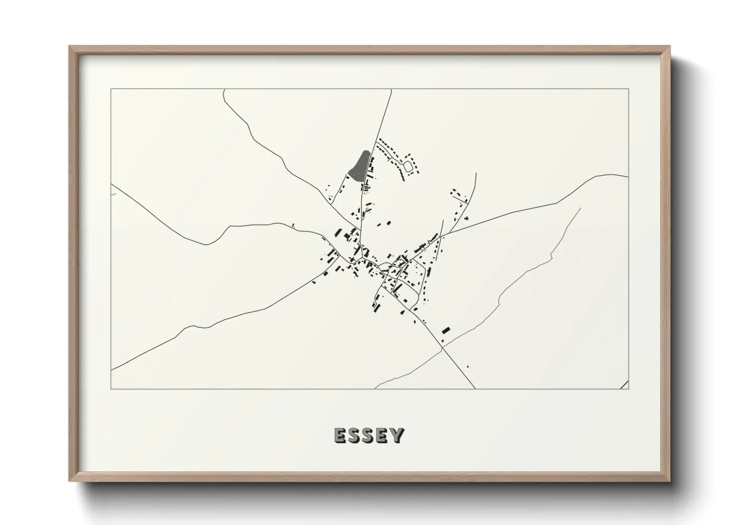 Une affiche de carte sur Essey