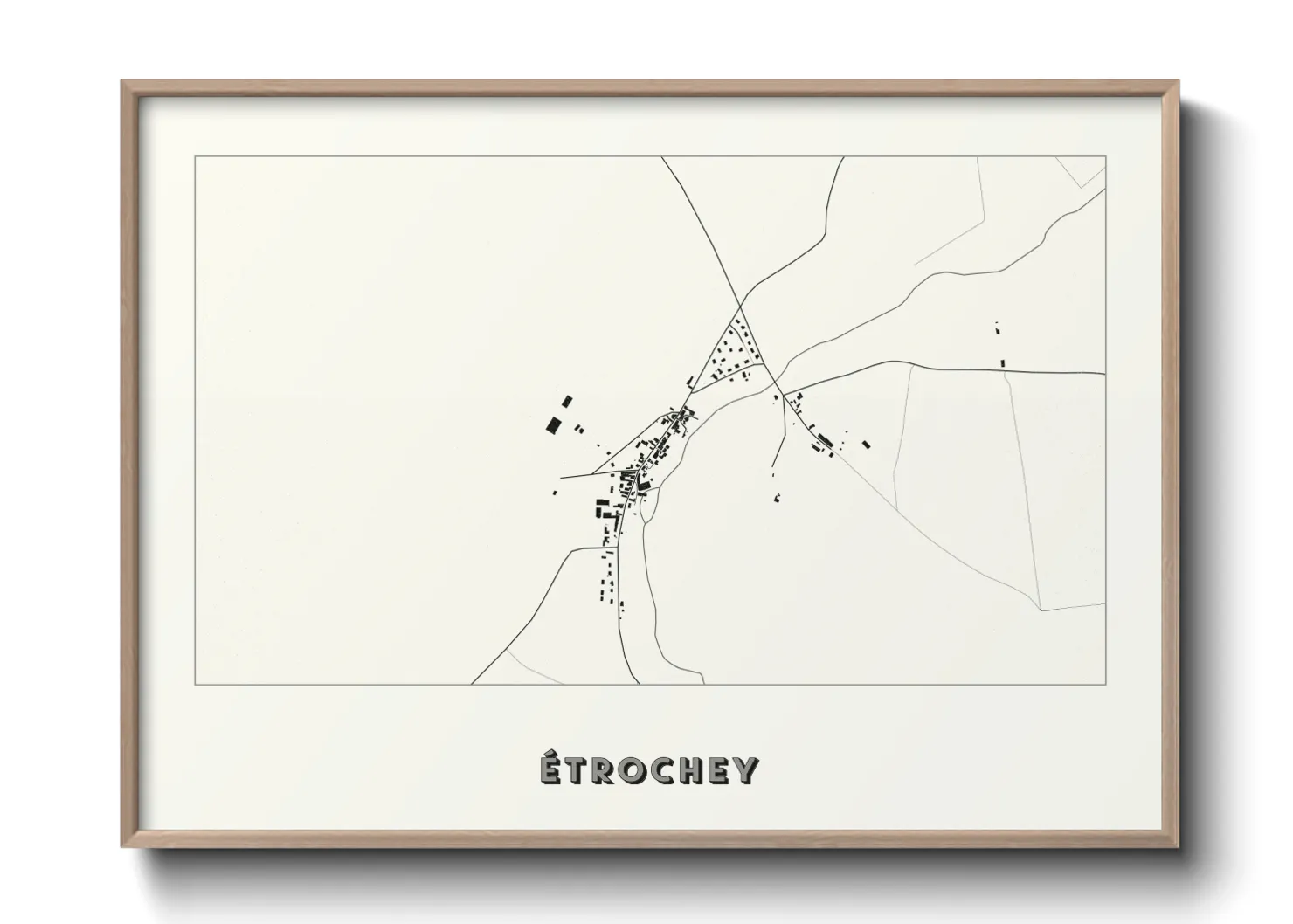 Une affiche de carte sur Étrochey