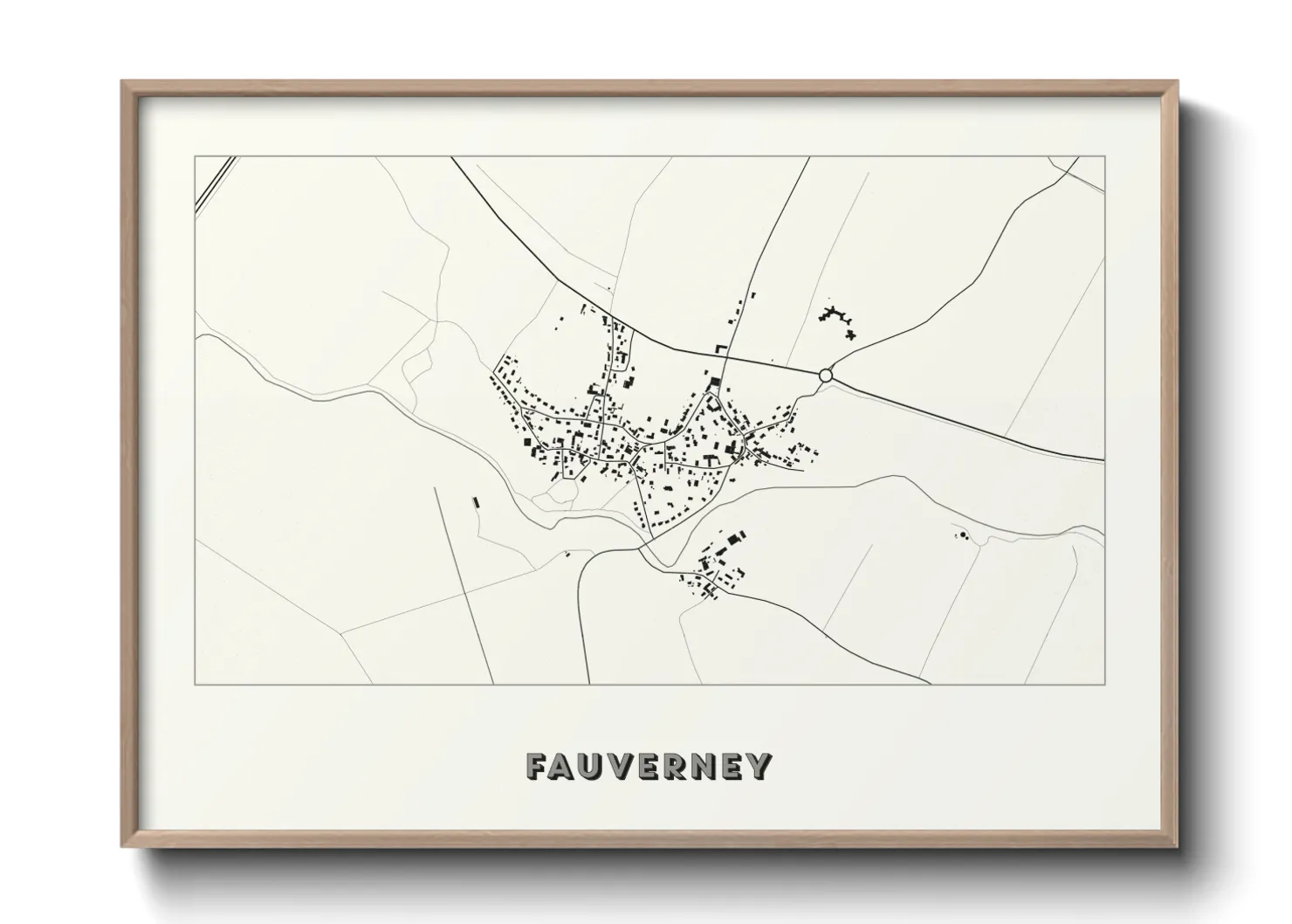 Une affiche de carte sur Fauverney