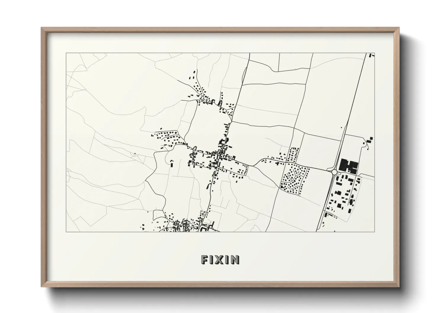 Une affiche de carte sur Fixin