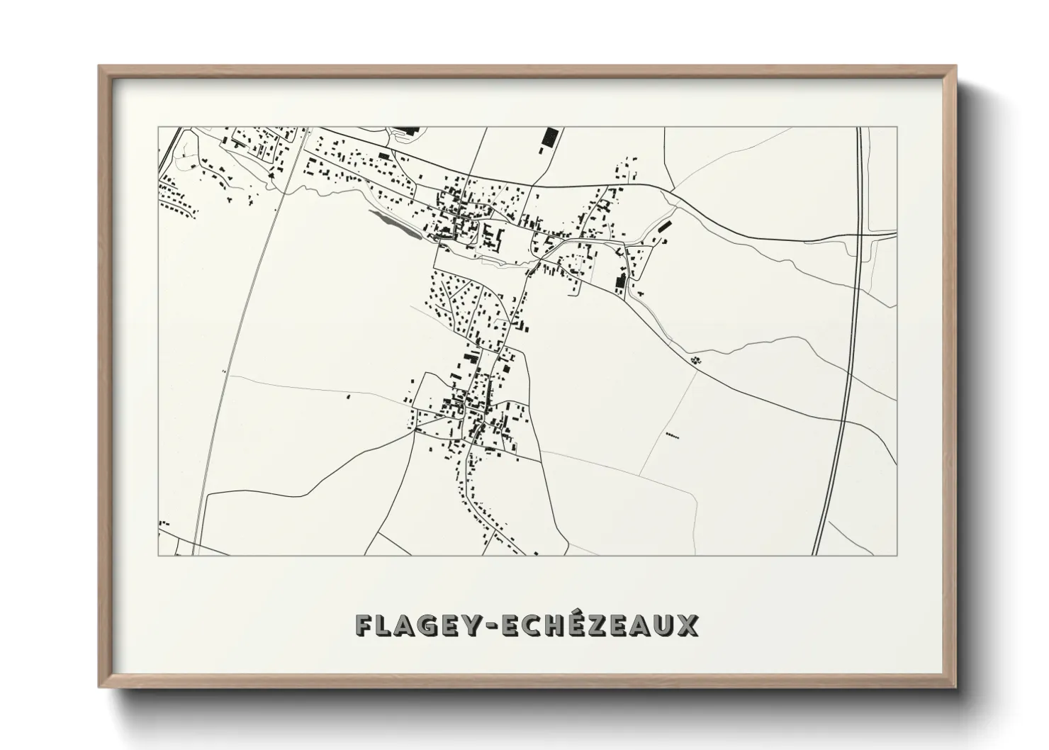 Une affiche de carte sur Flagey-Echézeaux