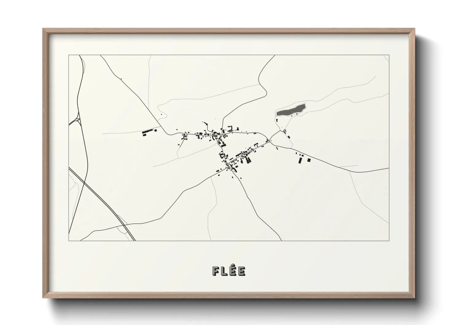 Une affiche de carte sur Flée