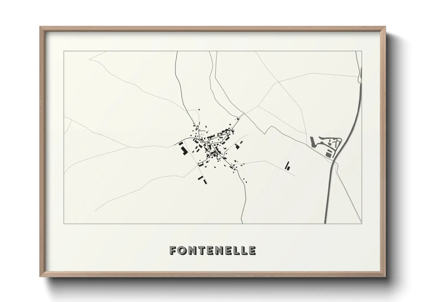 Une affiche de carte sur Fontenelle