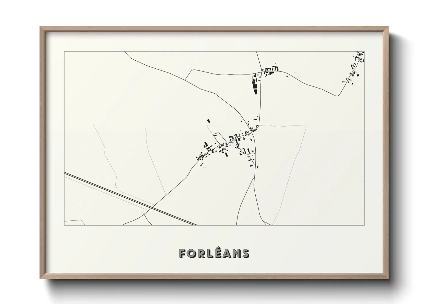 Une affiche de carte sur Forléans
