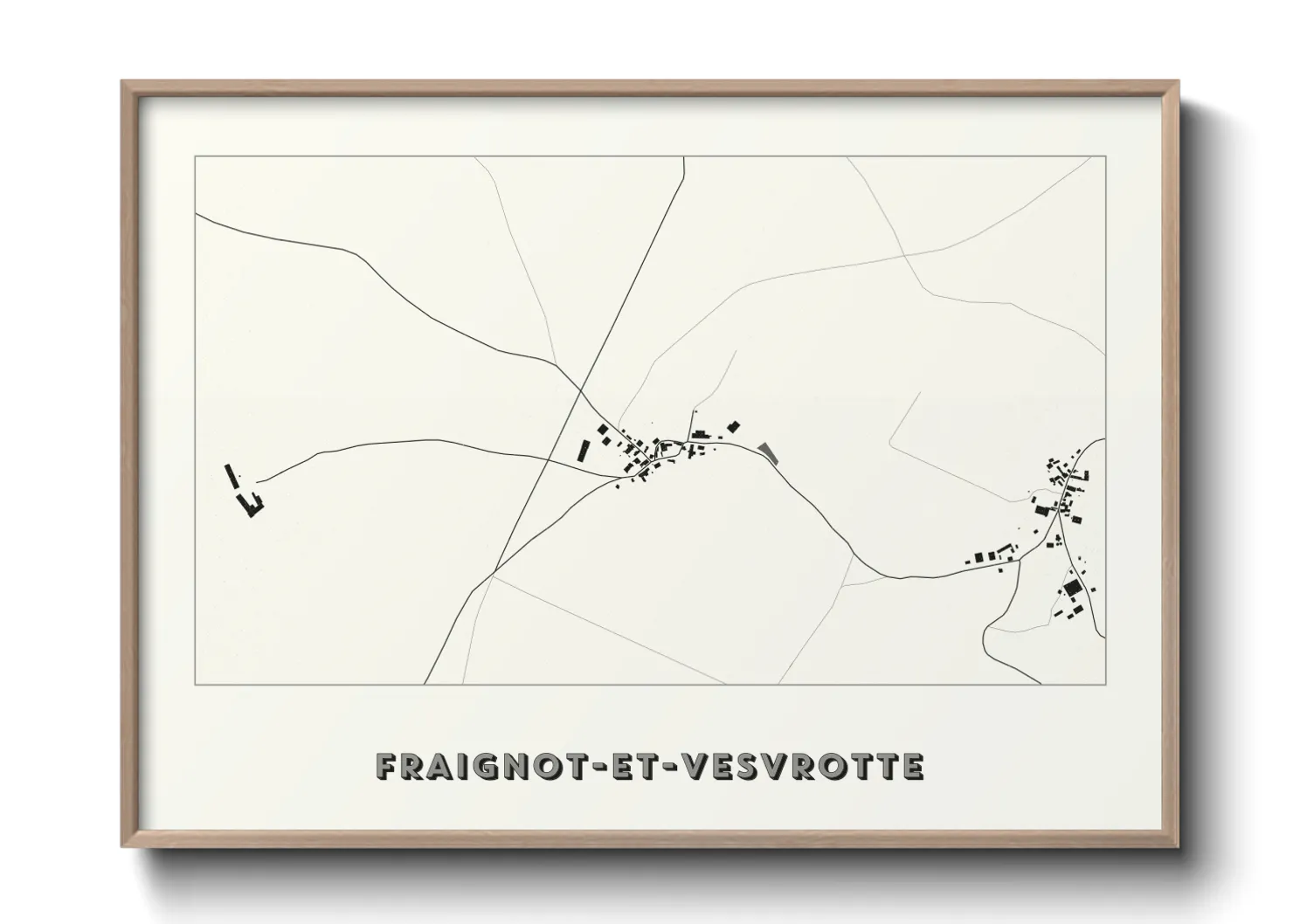 Une affiche de carte sur Fraignot-et-Vesvrotte