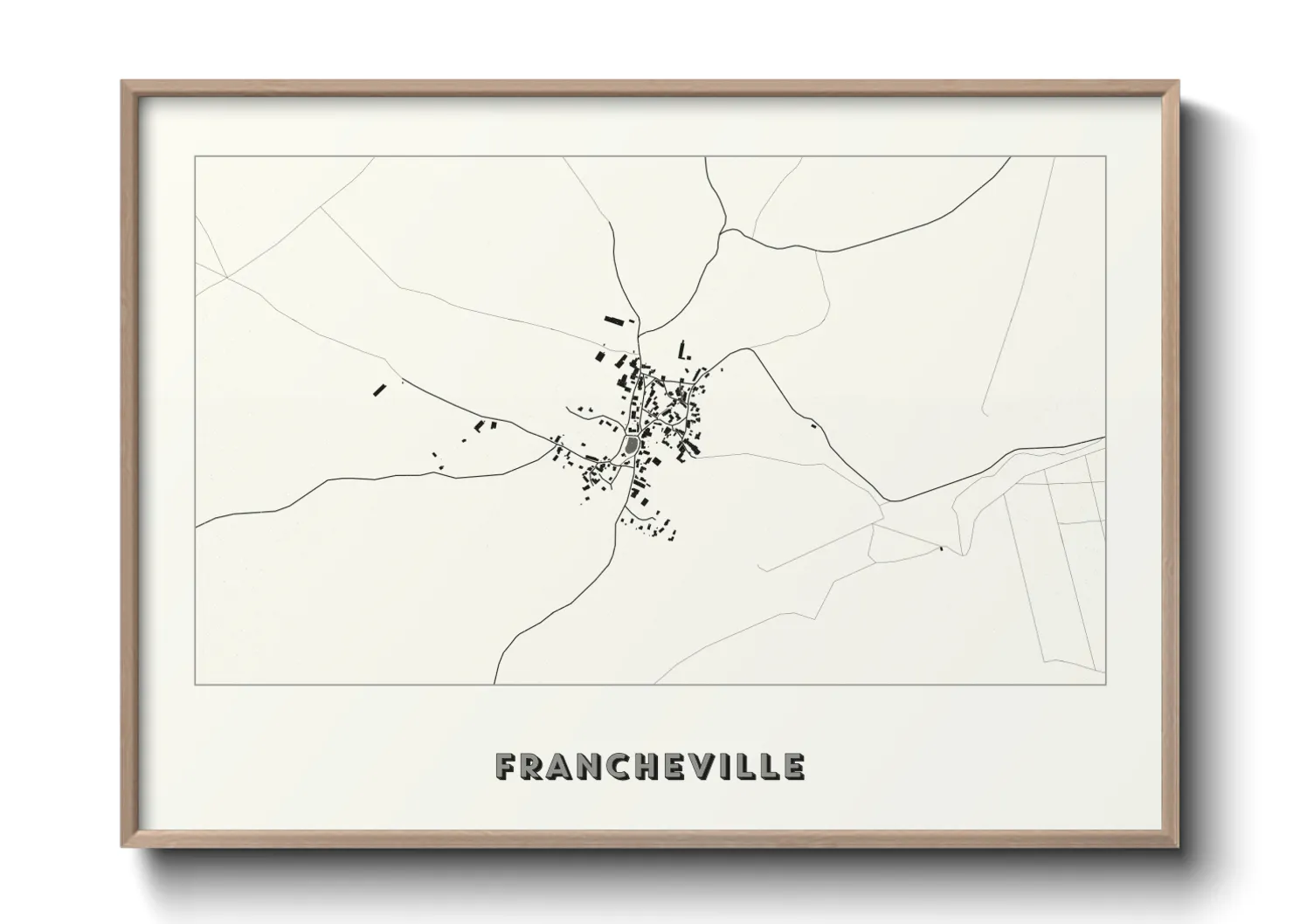 Une affiche de carte sur Francheville