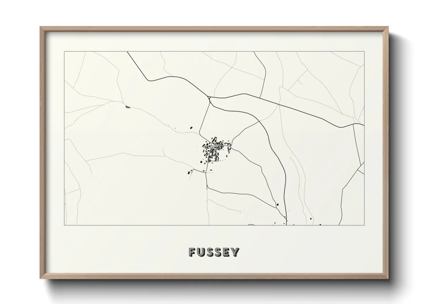 Une affiche de carte sur Fussey