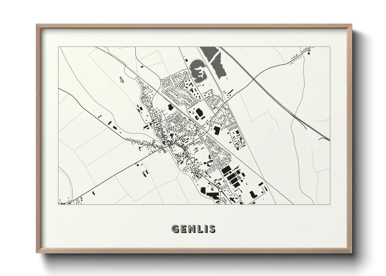 Une affiche de carte sur Genlis