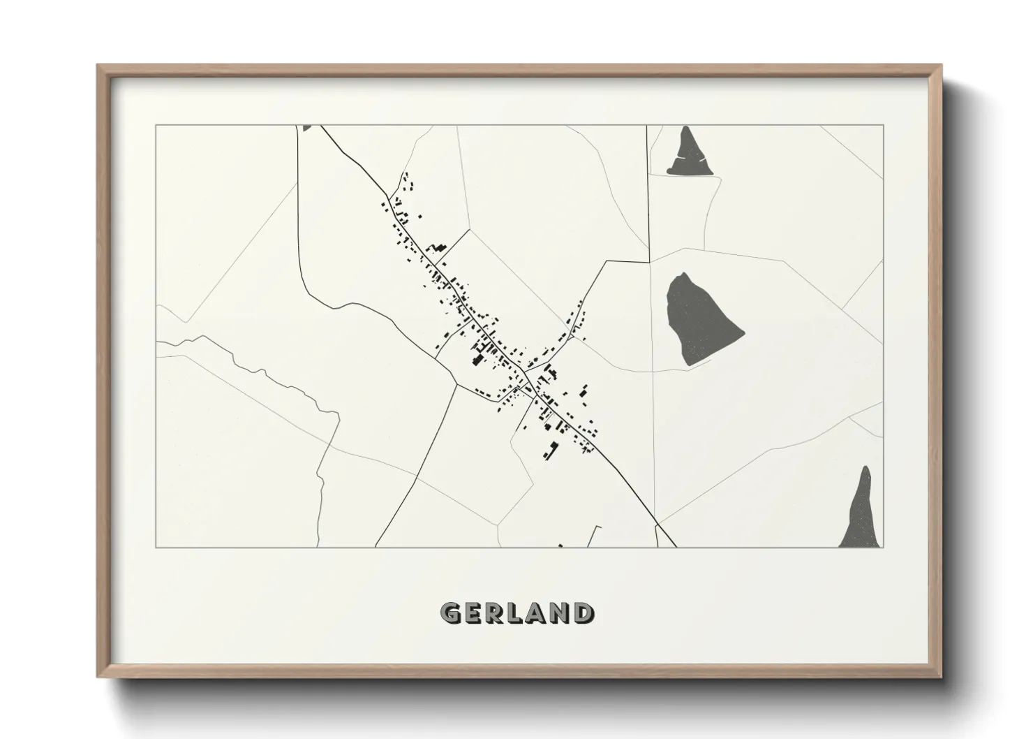 Une affiche de carte sur Gerland