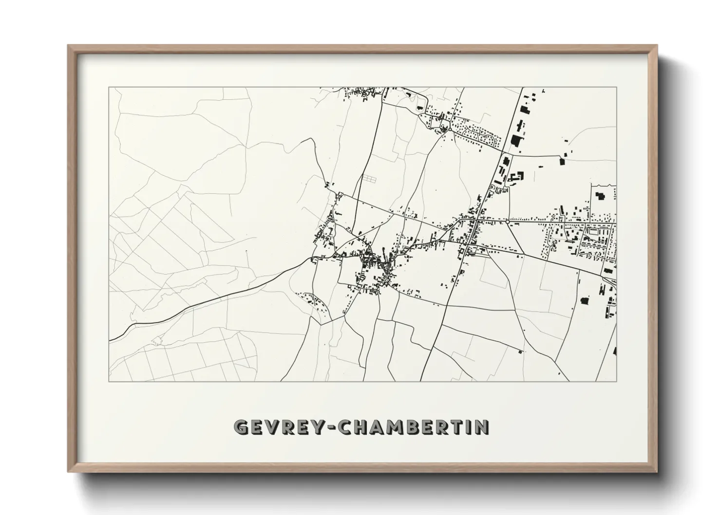 Une affiche de carte sur Gevrey-Chambertin