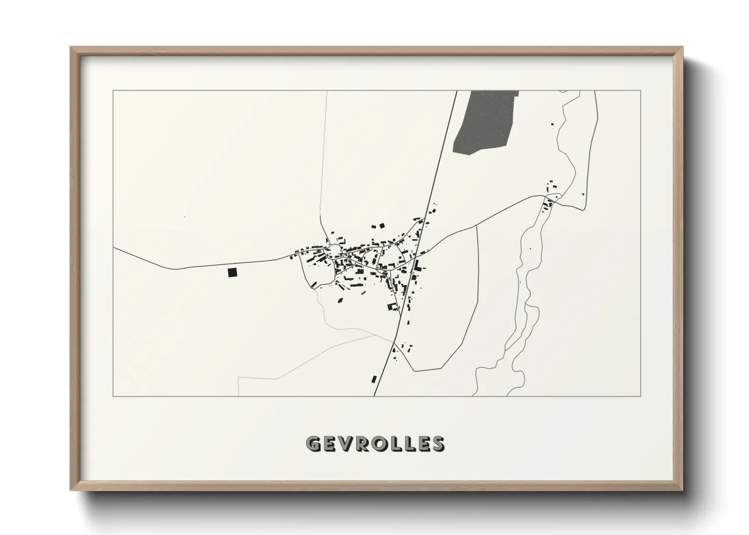 Une affiche de carte sur Gevrolles