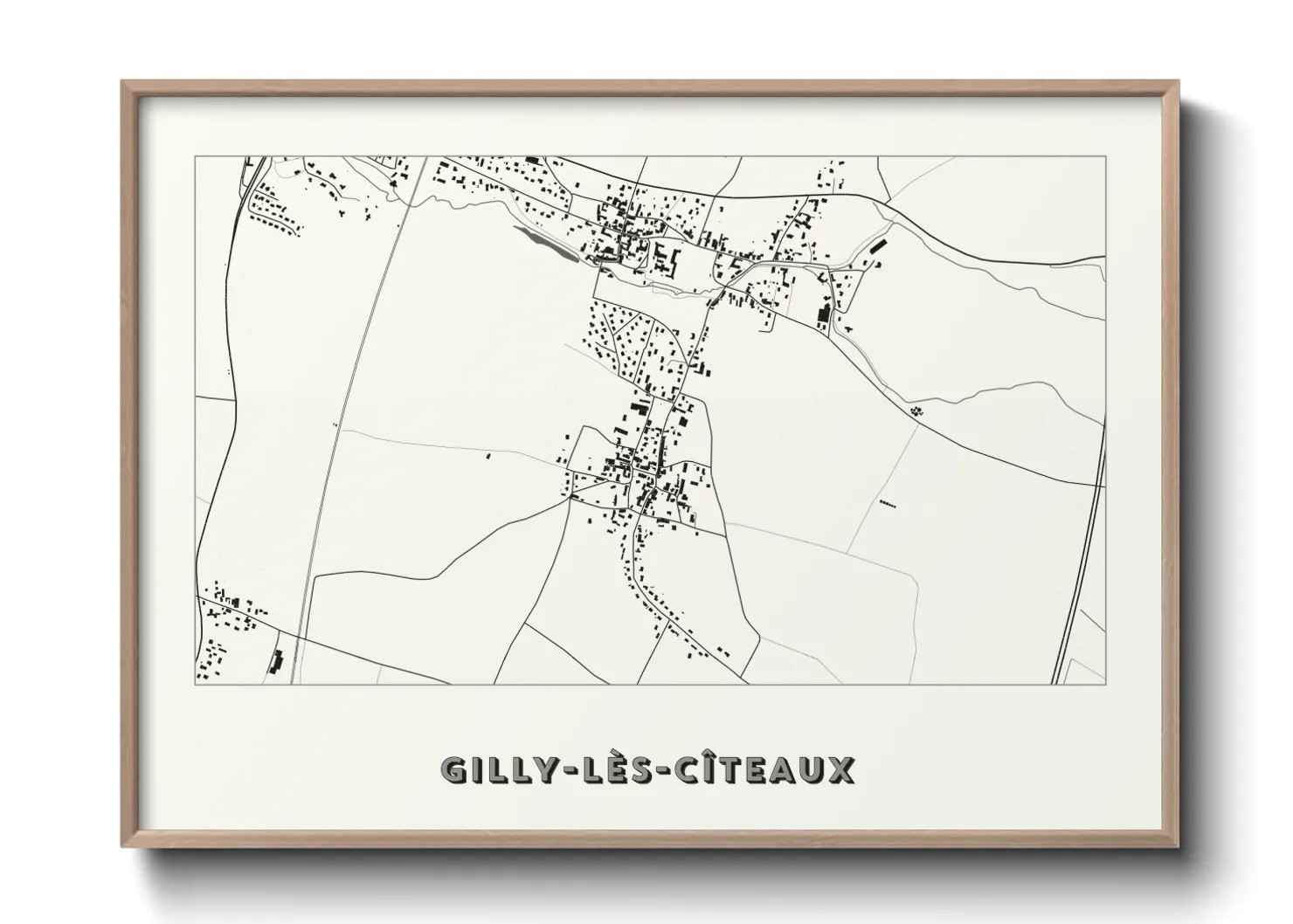 Une affiche de carte sur Gilly-lès-Cîteaux