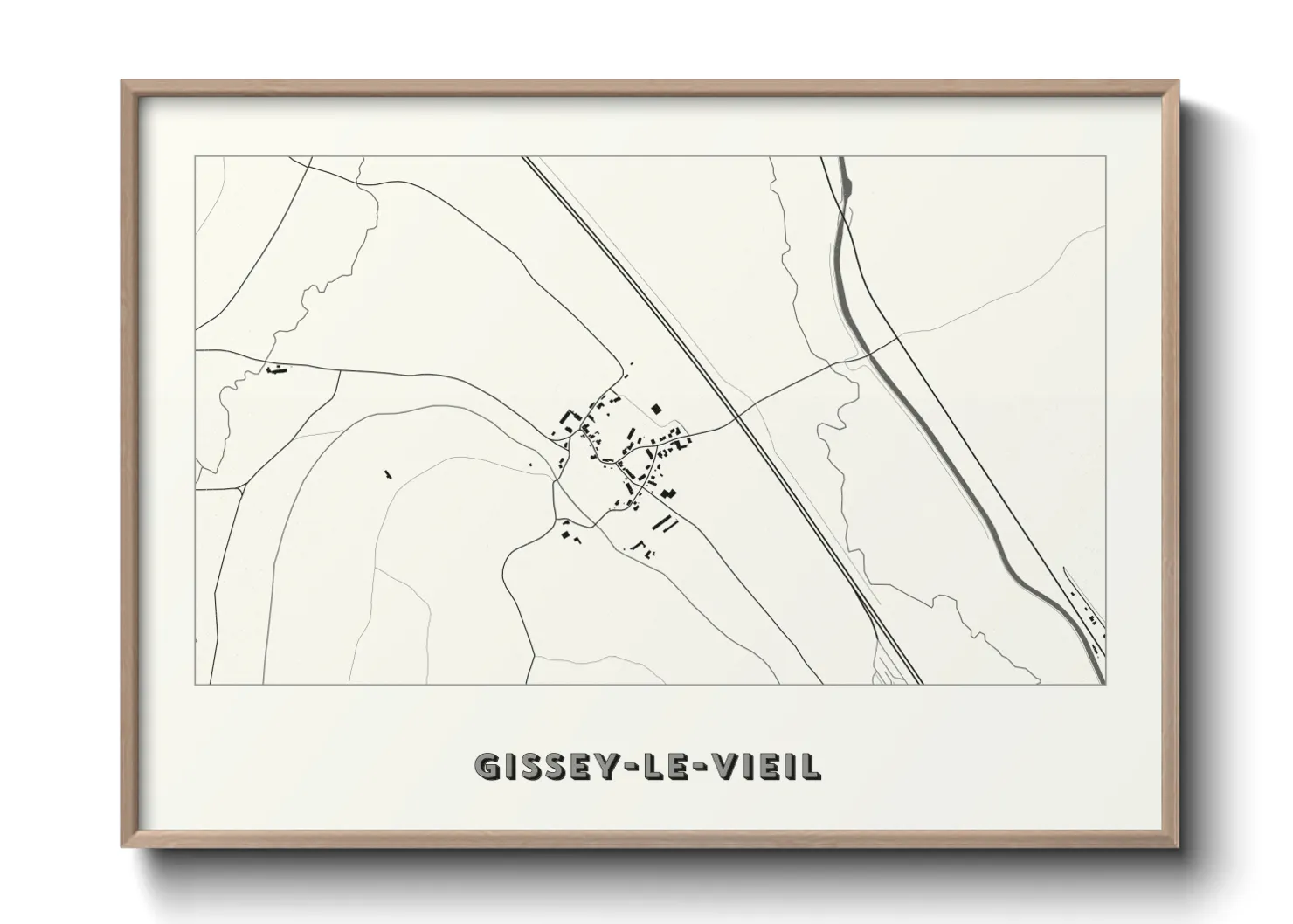 Une affiche de carte sur Gissey-le-Vieil