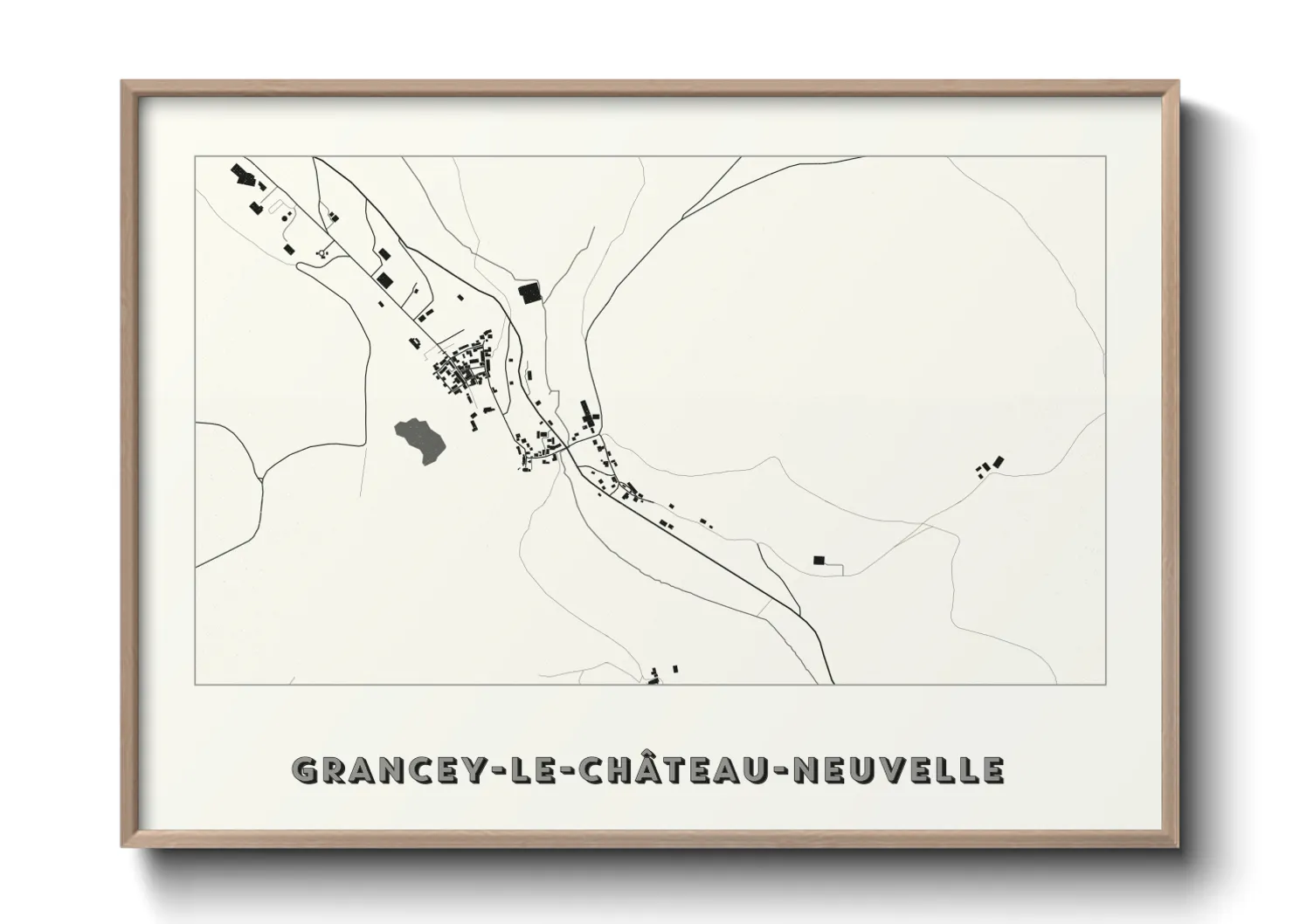 Une affiche de carte sur Grancey-le-Château-Neuvelle