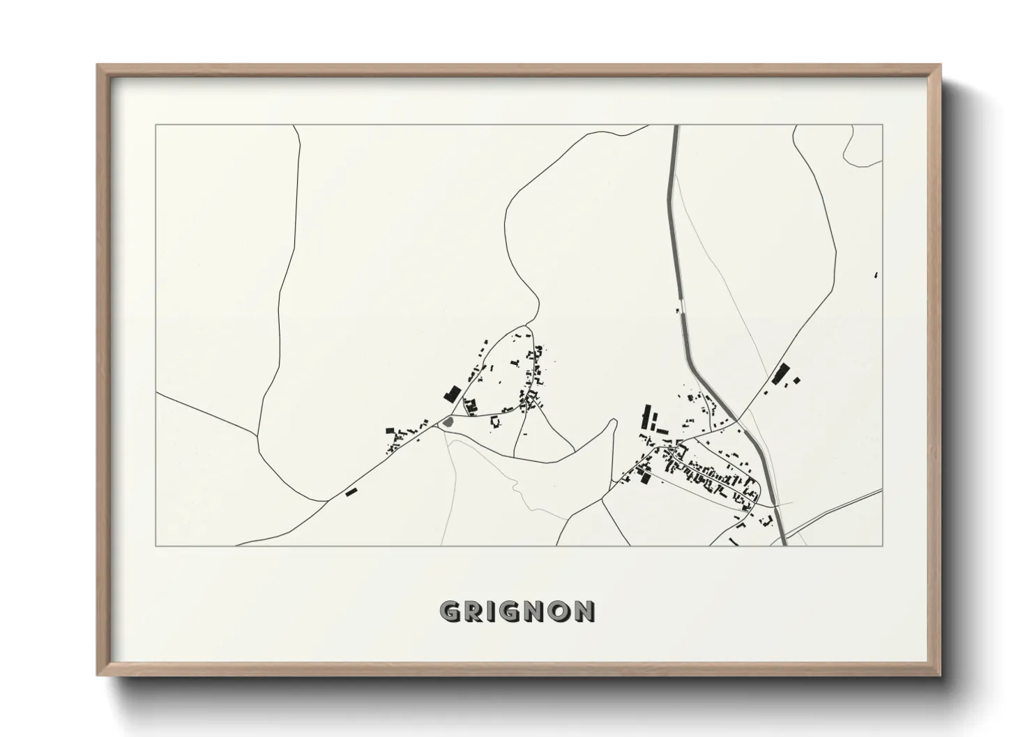 Une affiche de carte sur Grignon