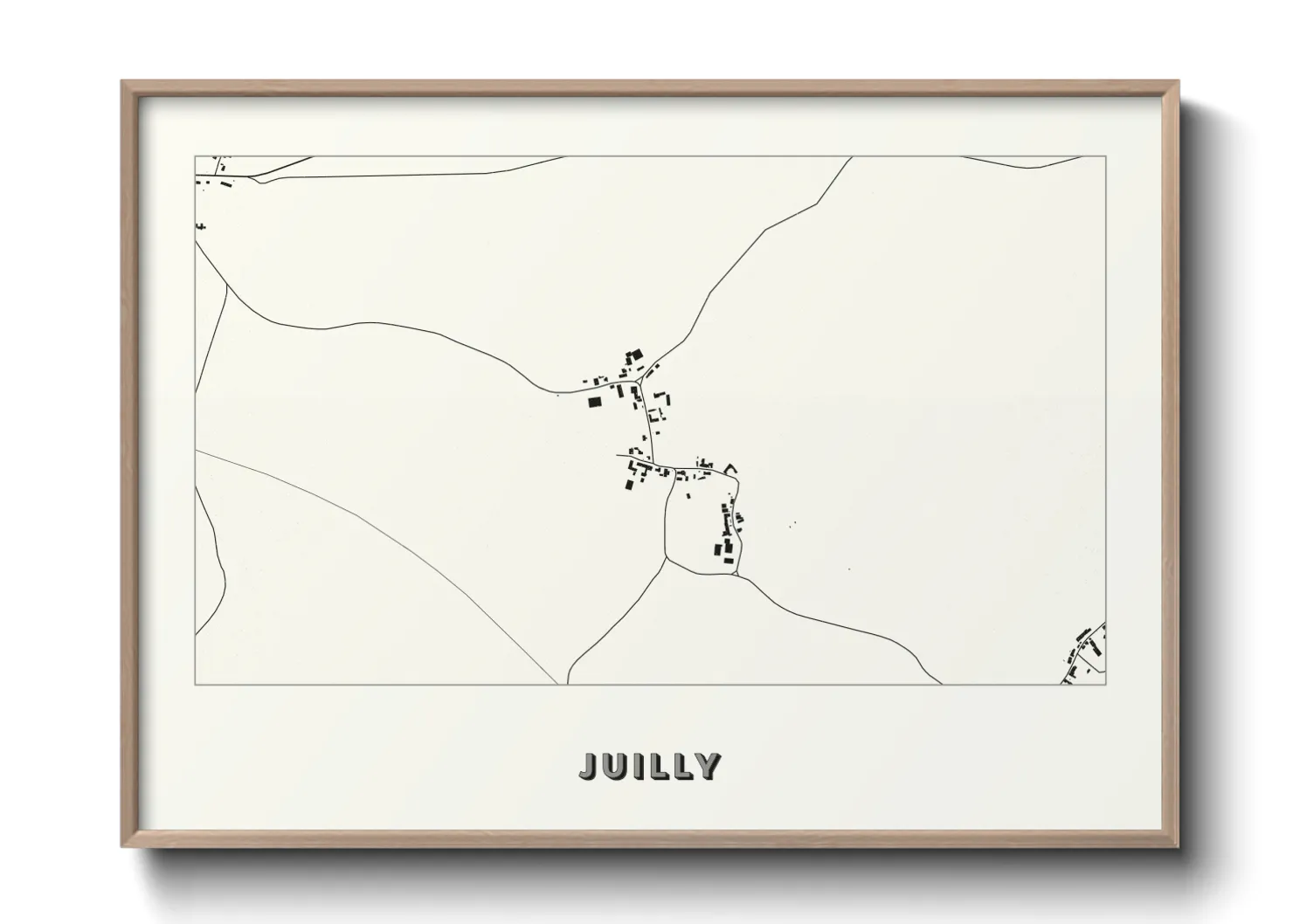 Une affiche de carte sur Juilly