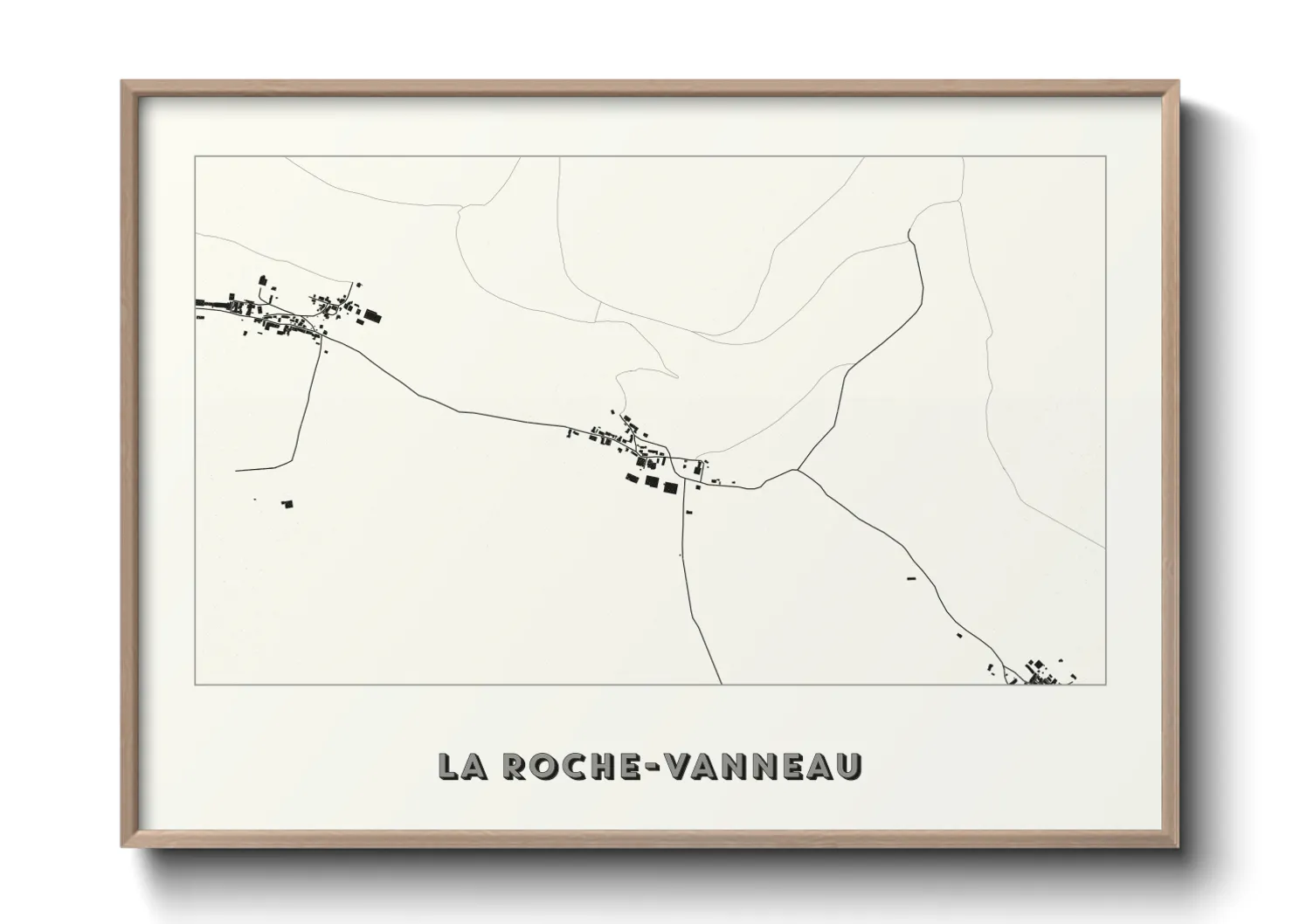 Une affiche de carte sur La Roche-Vanneau