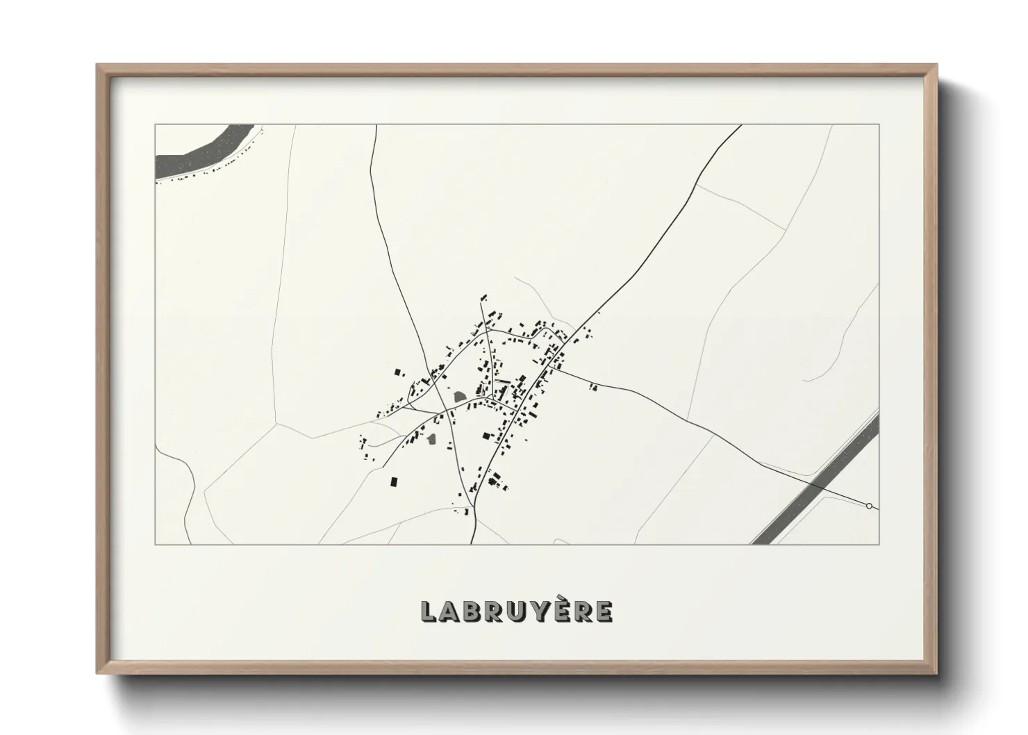 Une affiche de carte sur Labruyère