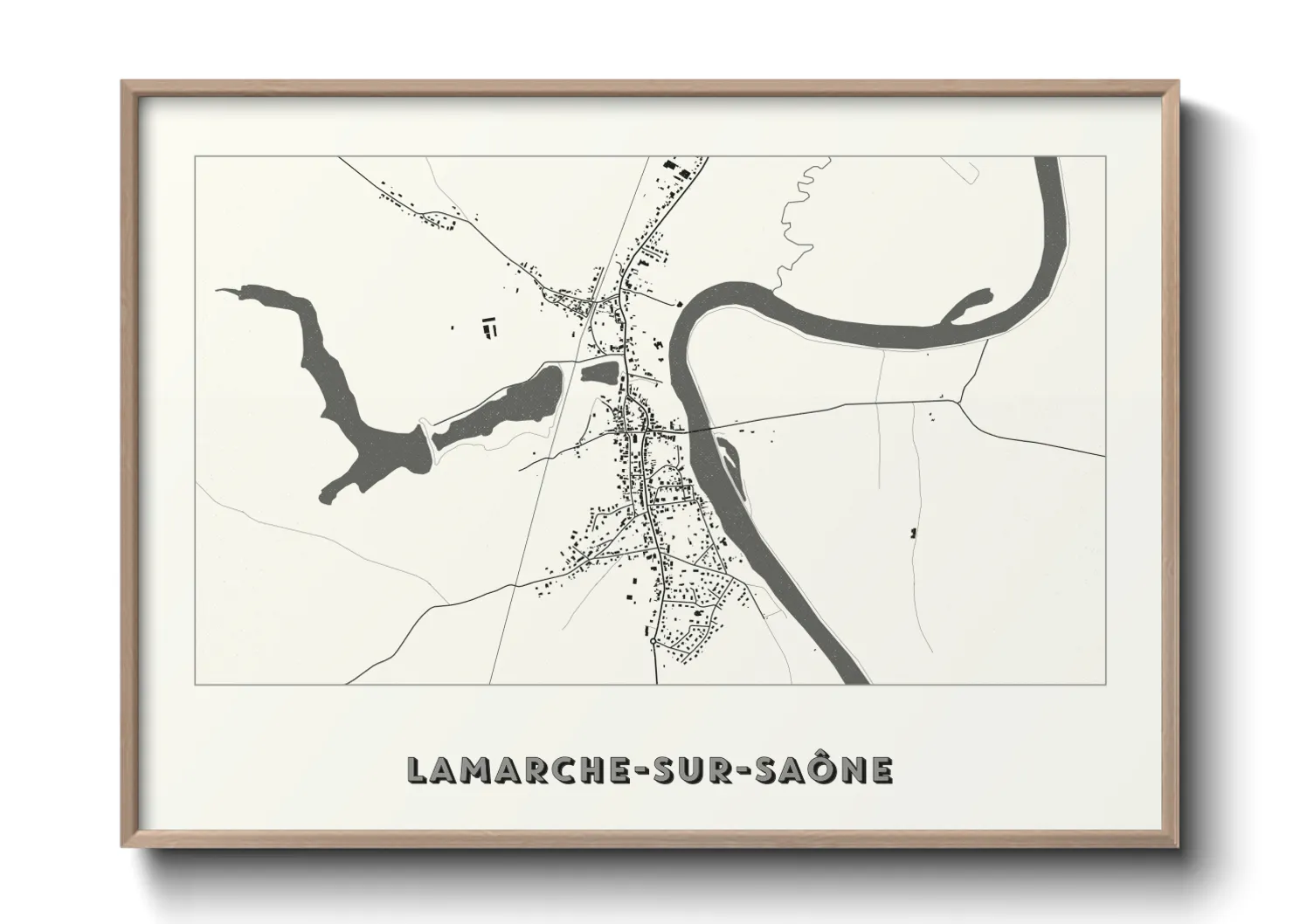Une affiche de carte sur Lamarche-sur-Saône
