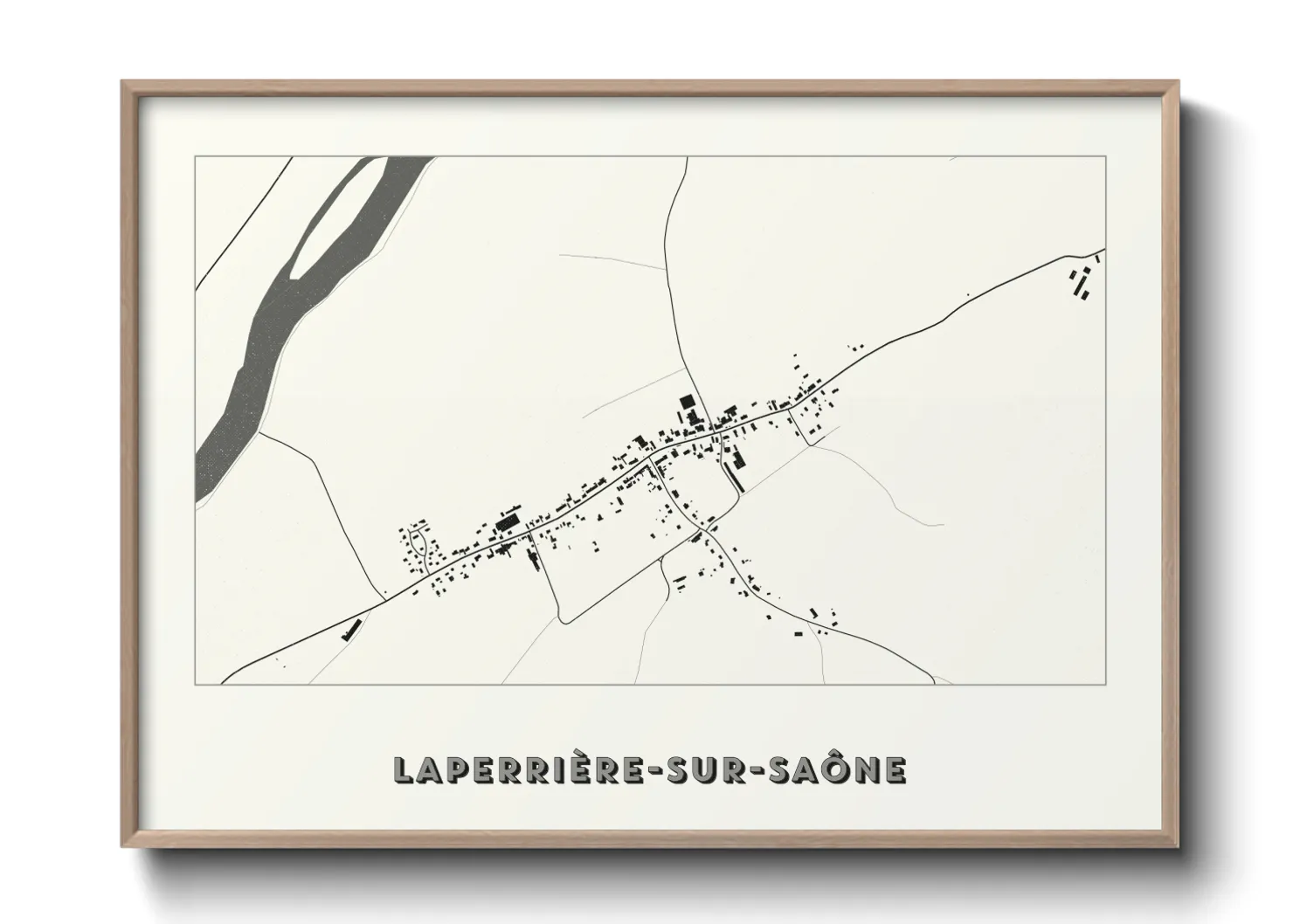 Une affiche de carte sur Laperrière-sur-Saône