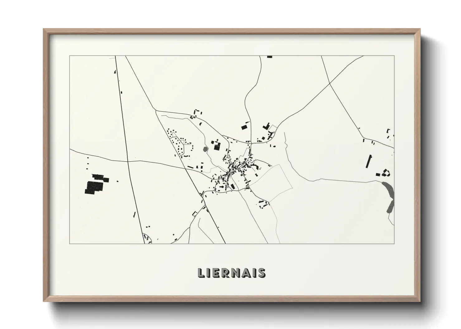 Une affiche de carte sur Liernais