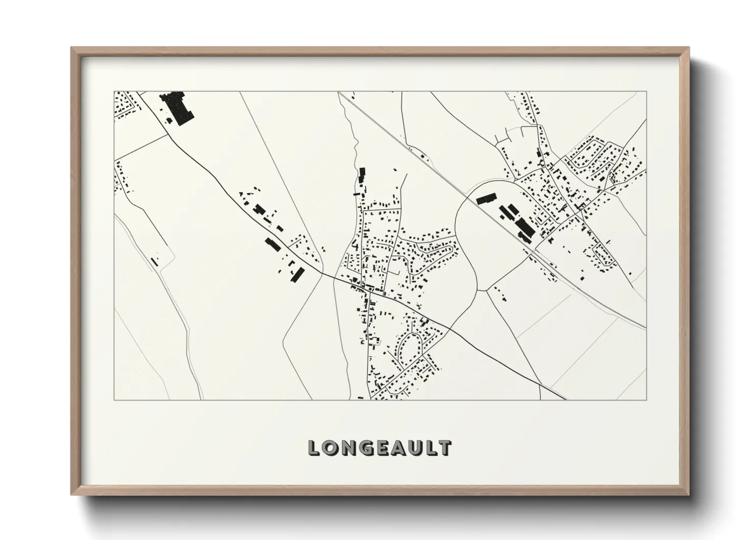 Une affiche de carte sur Longeault