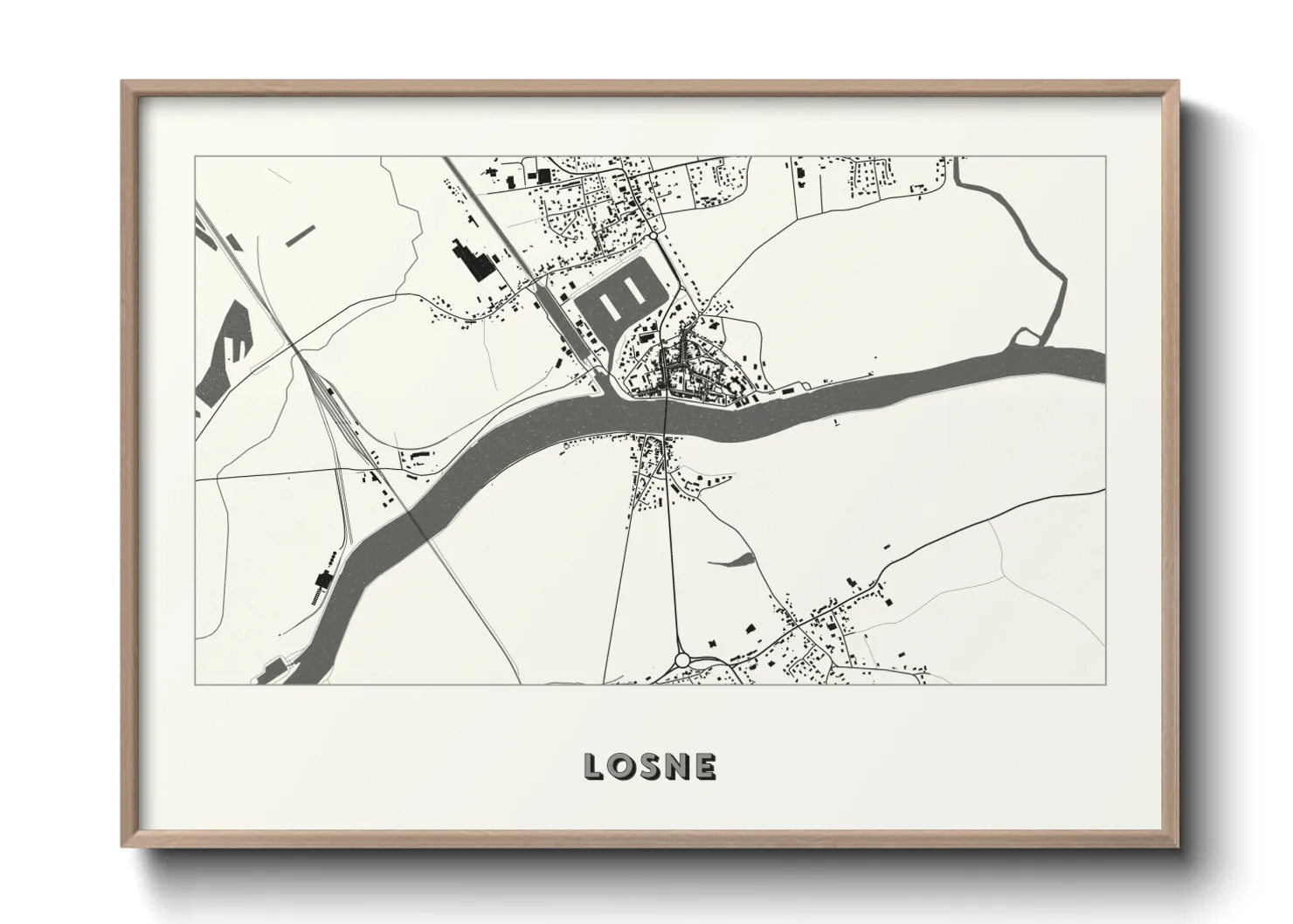 Une affiche de carte sur Losne