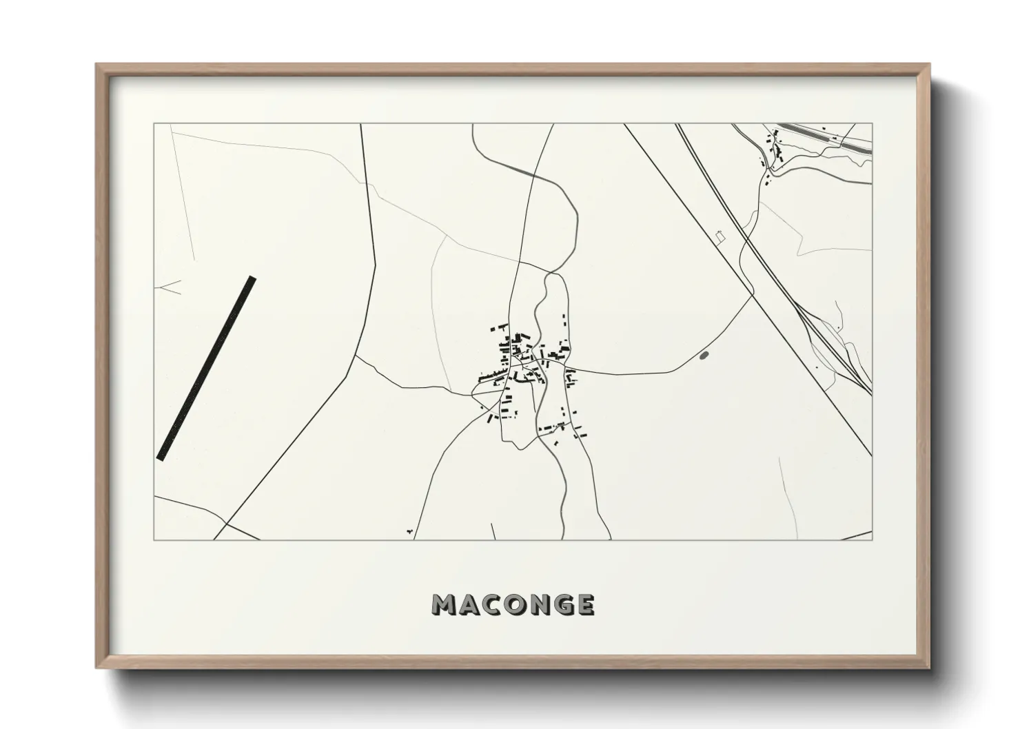 Une affiche de carte sur Maconge