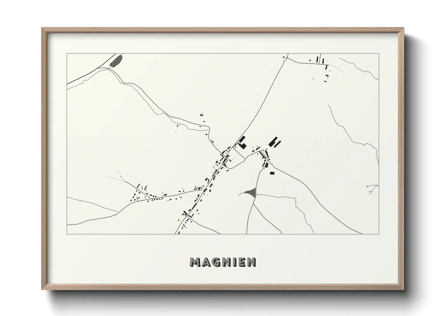 Une affiche de carte sur Magnien