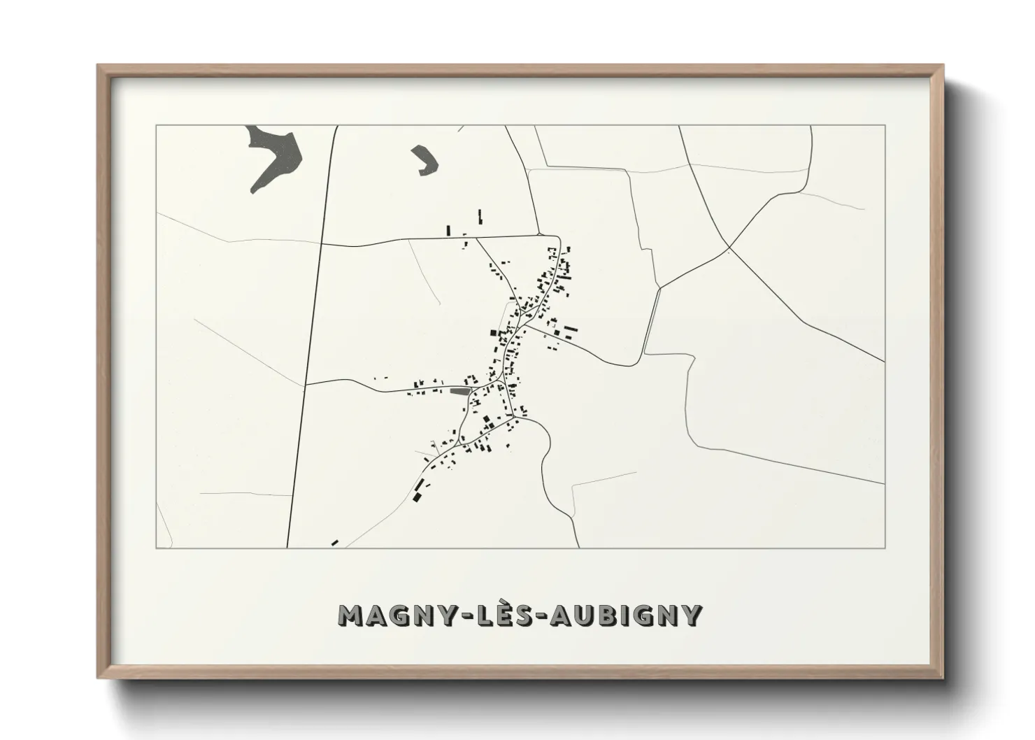 Une affiche de carte sur Magny-lès-Aubigny