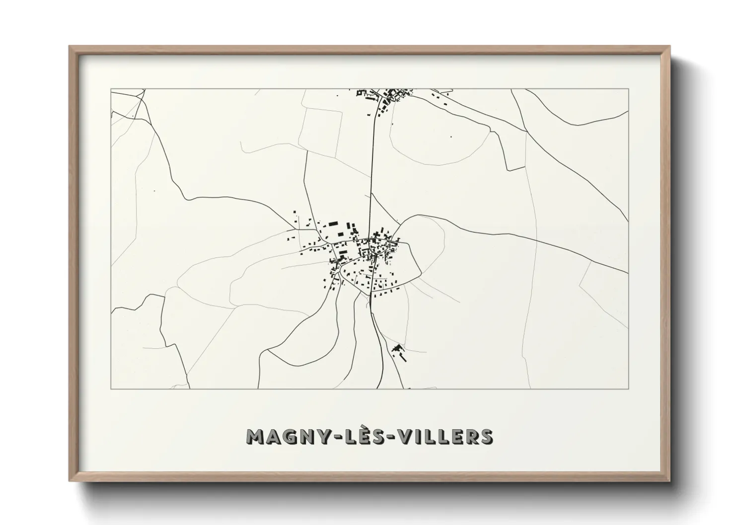 Une affiche de carte sur Magny-lès-Villers