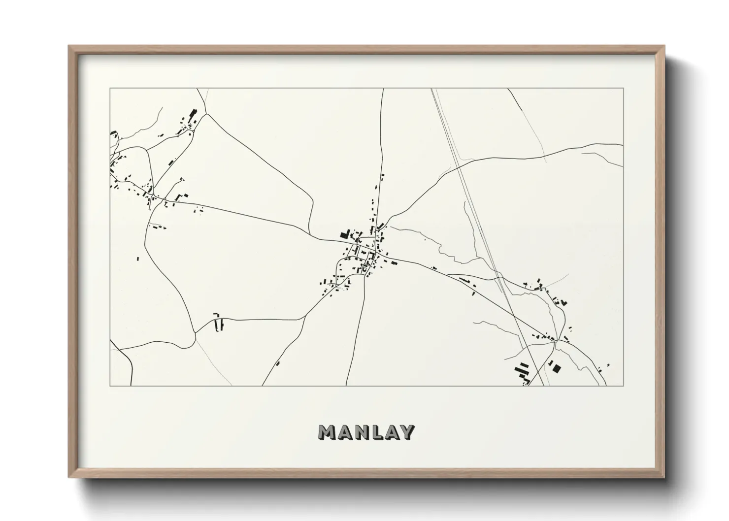 Une affiche de carte sur Manlay