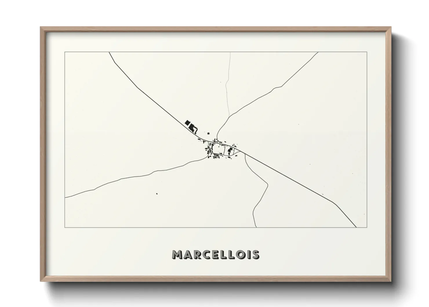 Une affiche de carte sur Marcellois