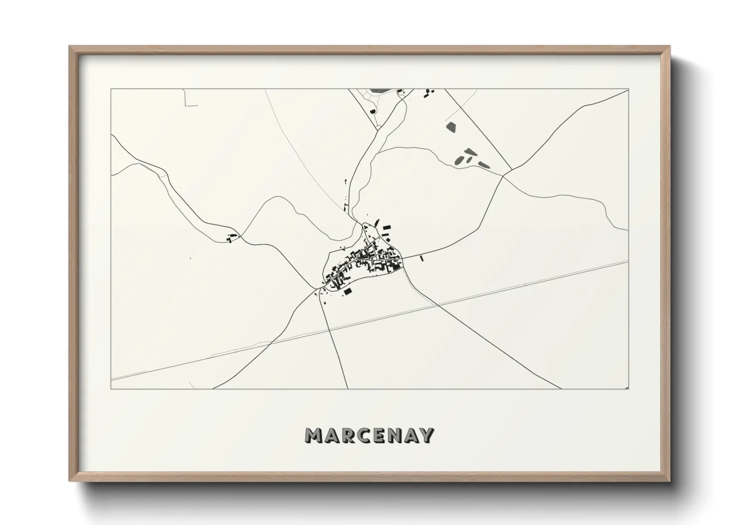 Une affiche de carte sur Marcenay