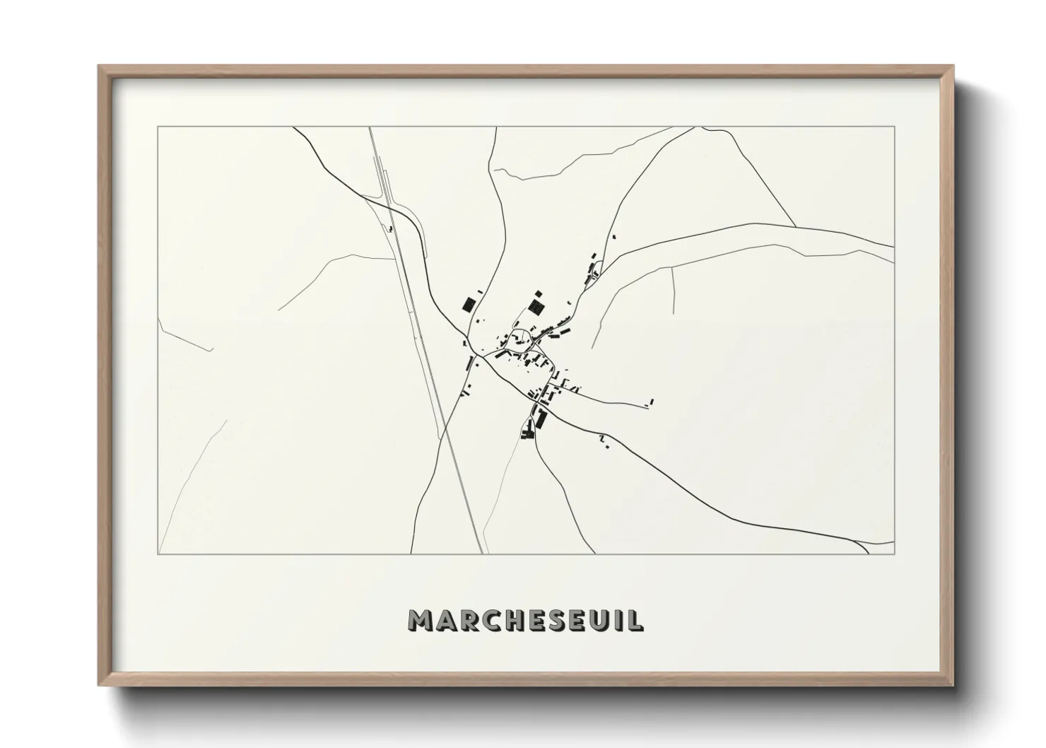 Une affiche de carte sur Marcheseuil