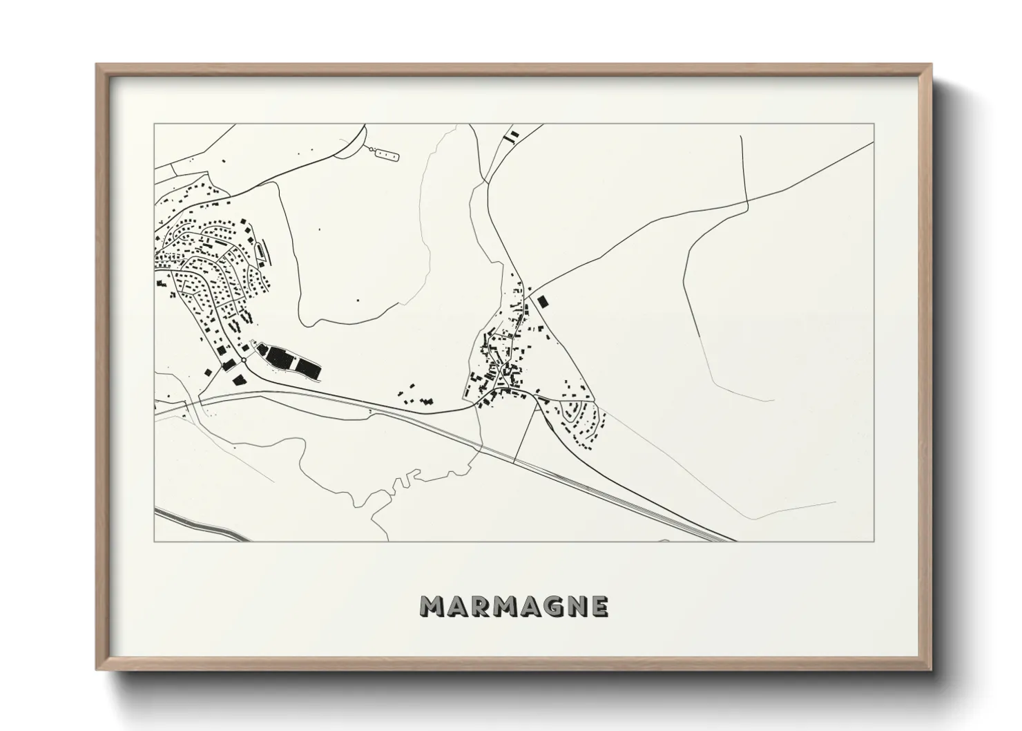Une affiche de carte sur Marmagne