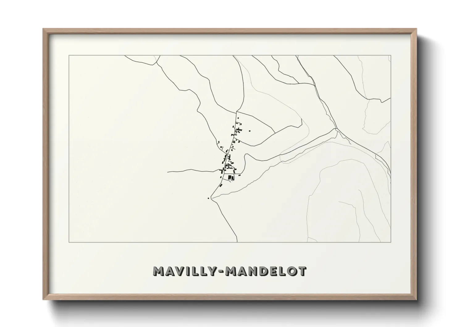 Une affiche de carte sur Mavilly-Mandelot