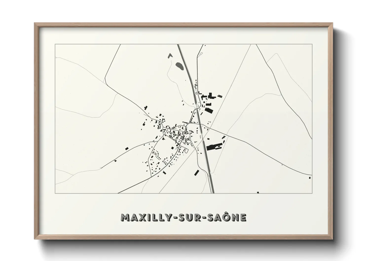 Une affiche de carte sur Maxilly-sur-Saône