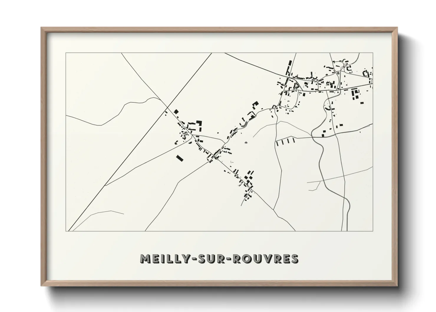 Une affiche de carte sur Meilly-sur-Rouvres