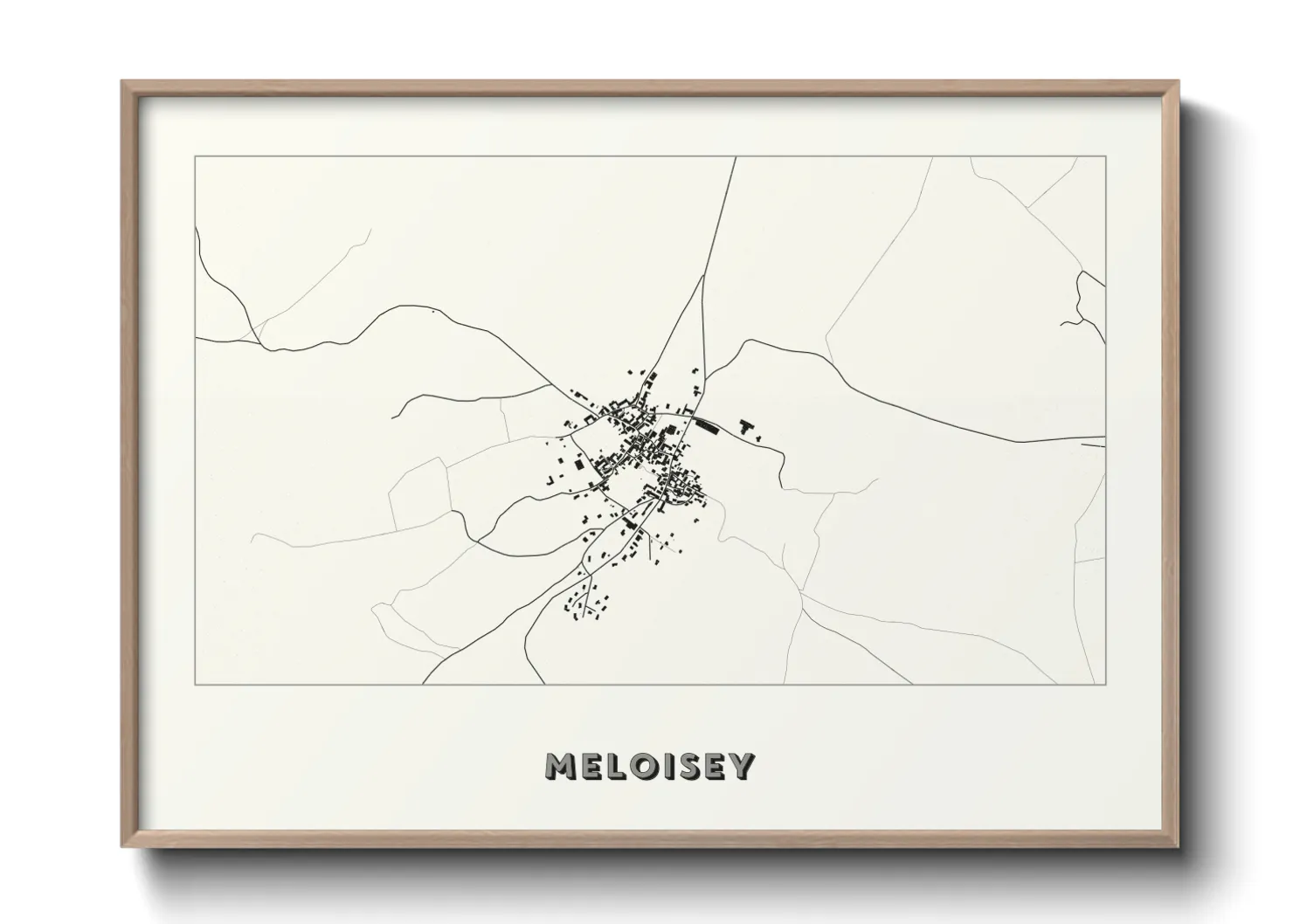 Une affiche de carte sur Meloisey