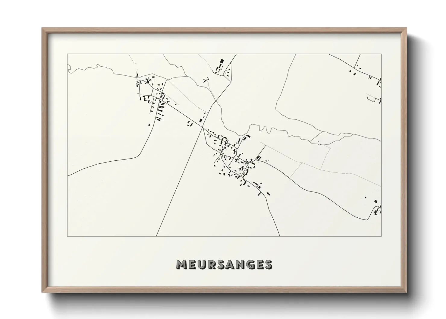 Une affiche de carte sur Meursanges