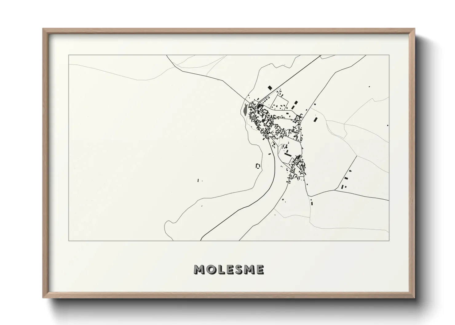 Une affiche de carte sur Molesme