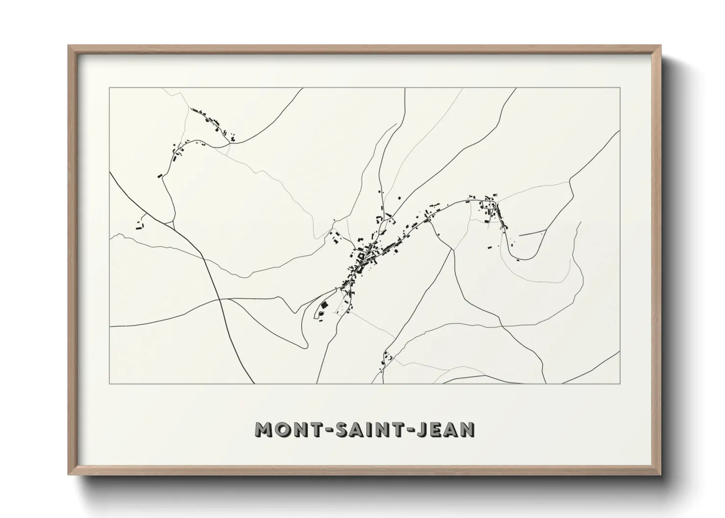 Une affiche de carte sur Mont-Saint-Jean