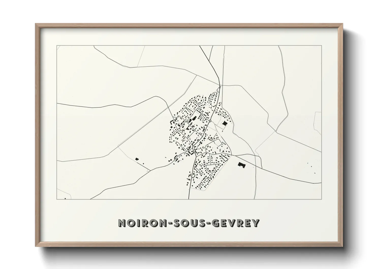 Une affiche de carte sur Noiron-sous-Gevrey
