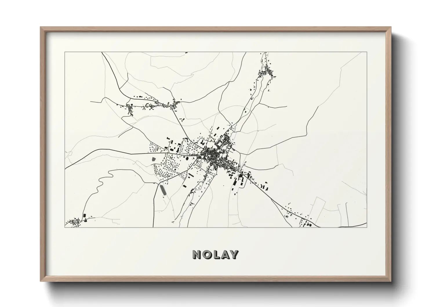 Une affiche de carte sur Nolay