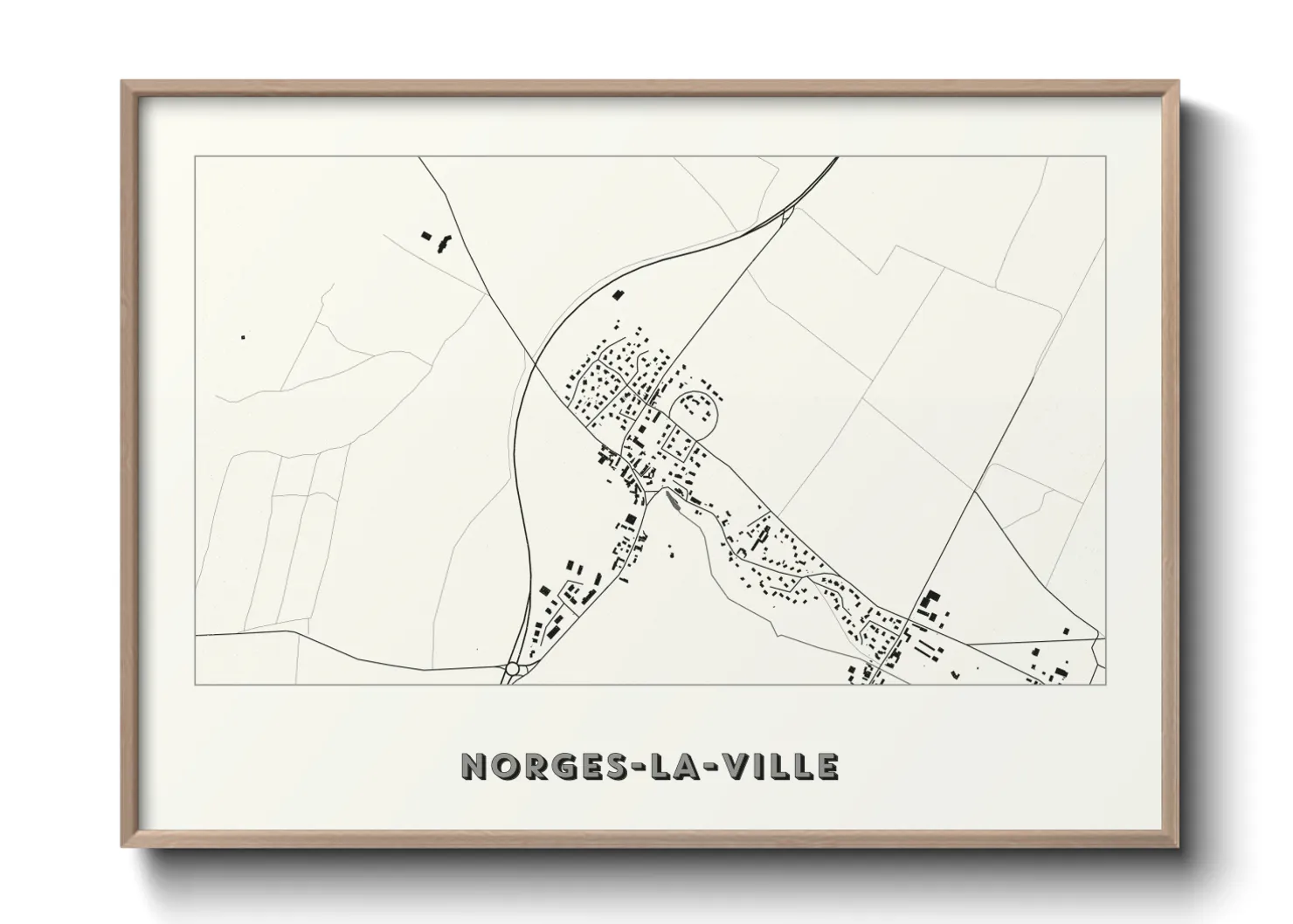 Une affiche de carte sur Norges-la-Ville